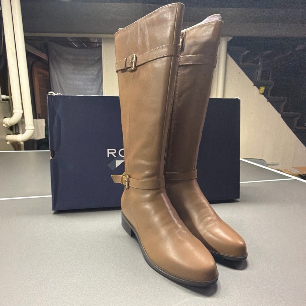 Rockport Women's Harper Waterproof Casual Boots BrownLeather Size 6.5M MSRP $270